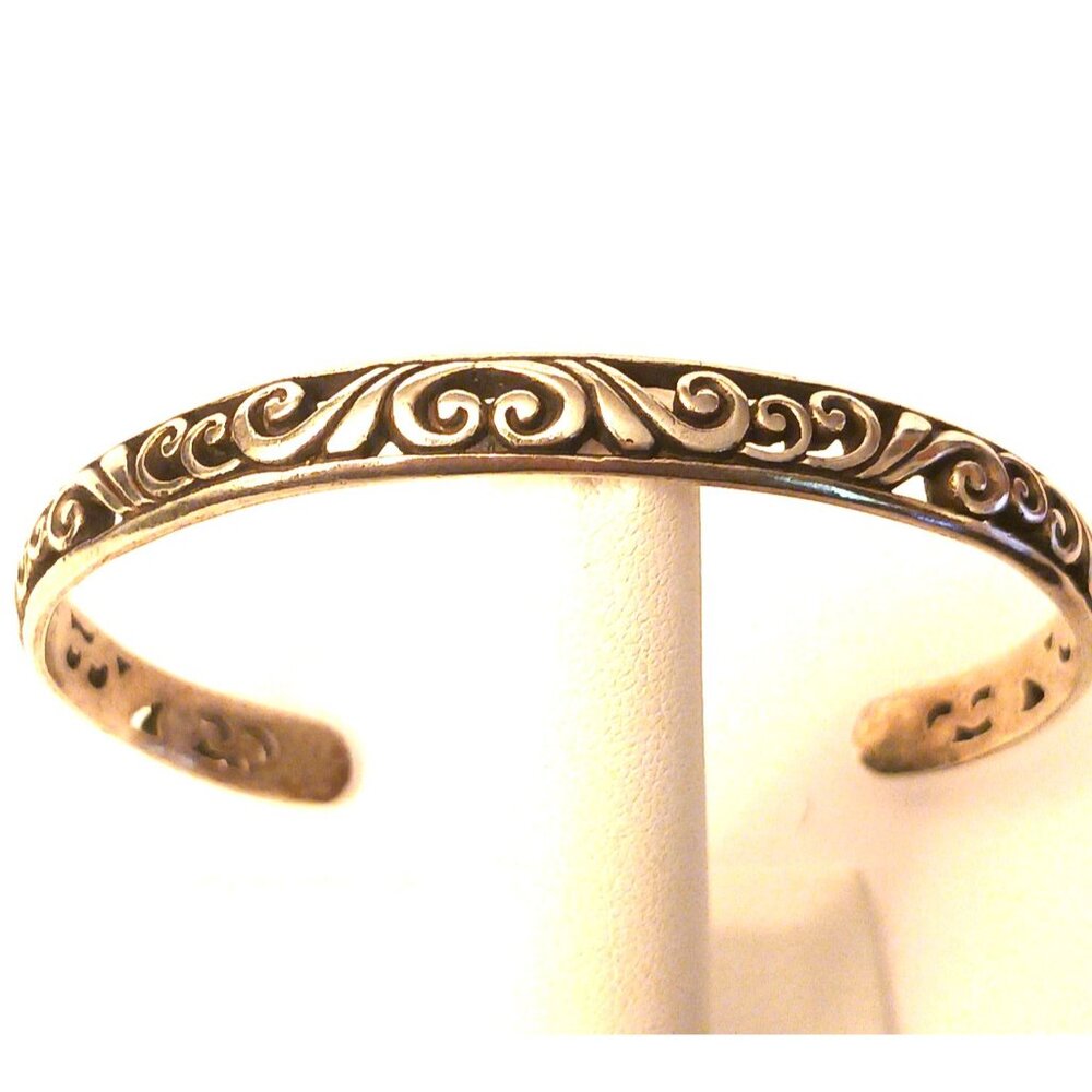 Vintage Ornate Sterling Silver Cuff Women's 20g (1563)